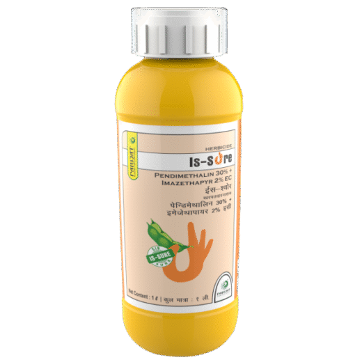 <b>IS SURE</b> <br> (Pendimethalin 30% + Imazethapyr 2% EC)