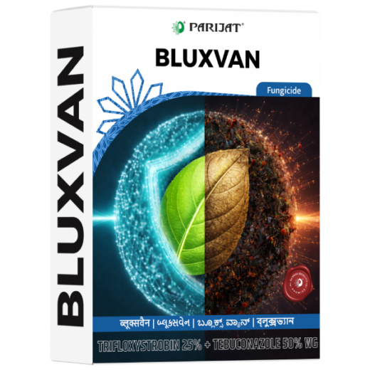 <b>BLUXVAN</b><br><span style="font-size:50%;">(Tebuconazole 50% + Trifloxystrobin 25% WG)</span>
