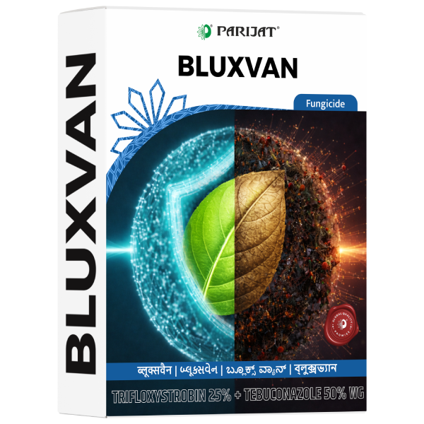 <b>BLUXVAN</b><br><span style="font-size:50%;">(Tebuconazole 50% + Trifloxystrobin 25% WG)</span>